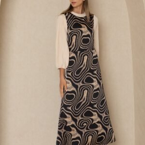 Black Printed Circle Jumper