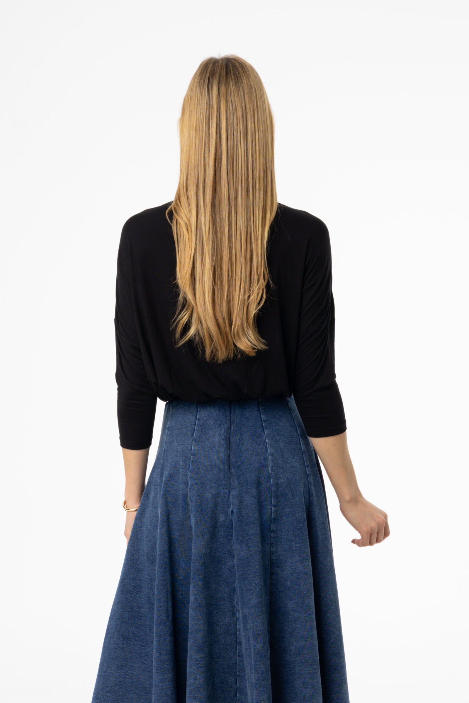 Black Dolman Tie Knot Tee - Image 3