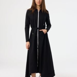 Black Maxi Sweatshirt Dress
