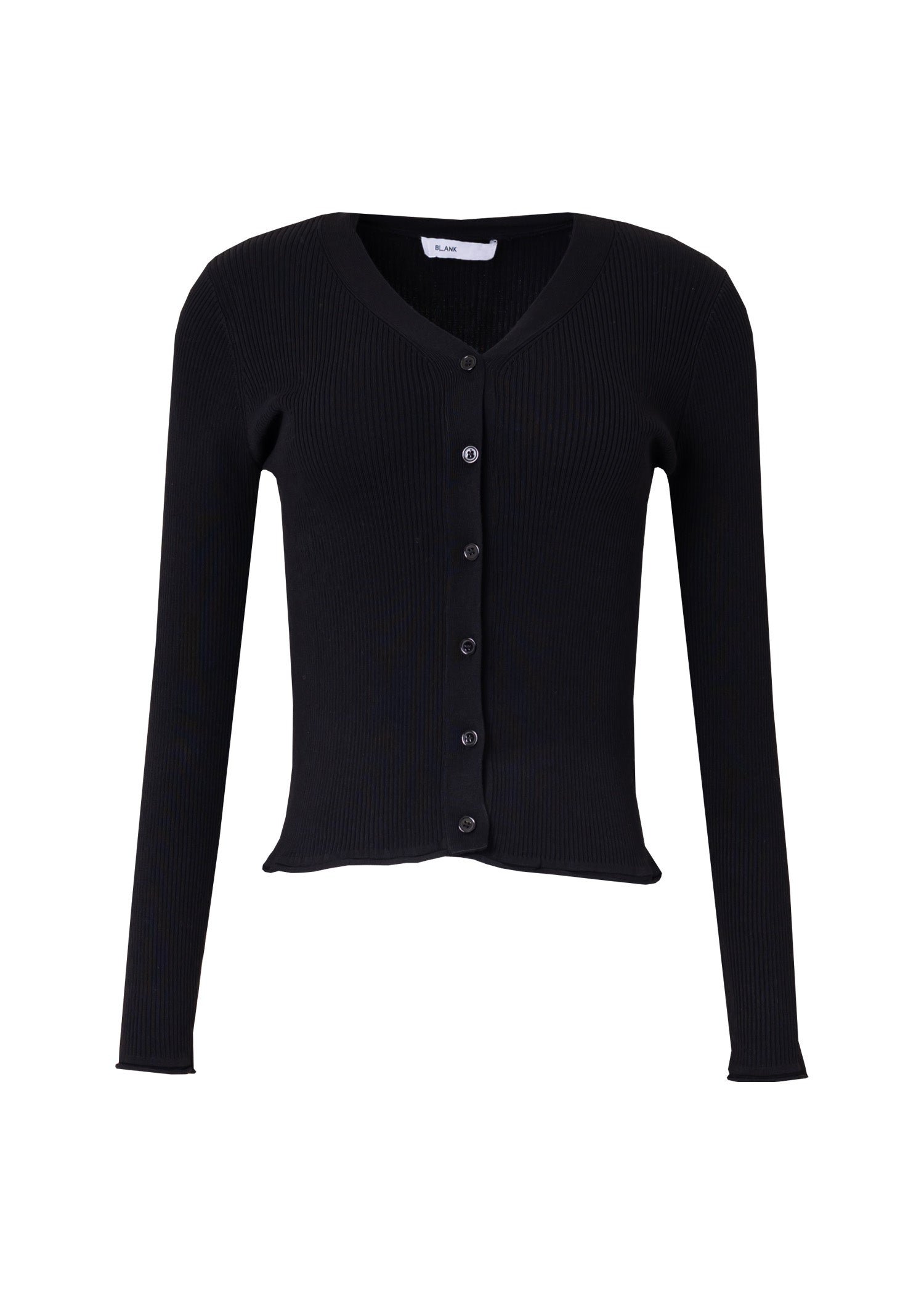 Black Knit V-Neck Cardi - Image 5