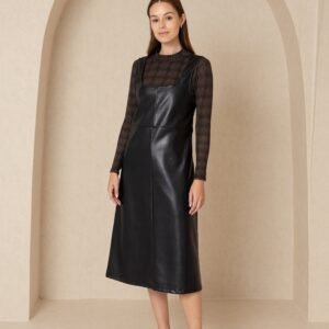 Black Leather Jumper